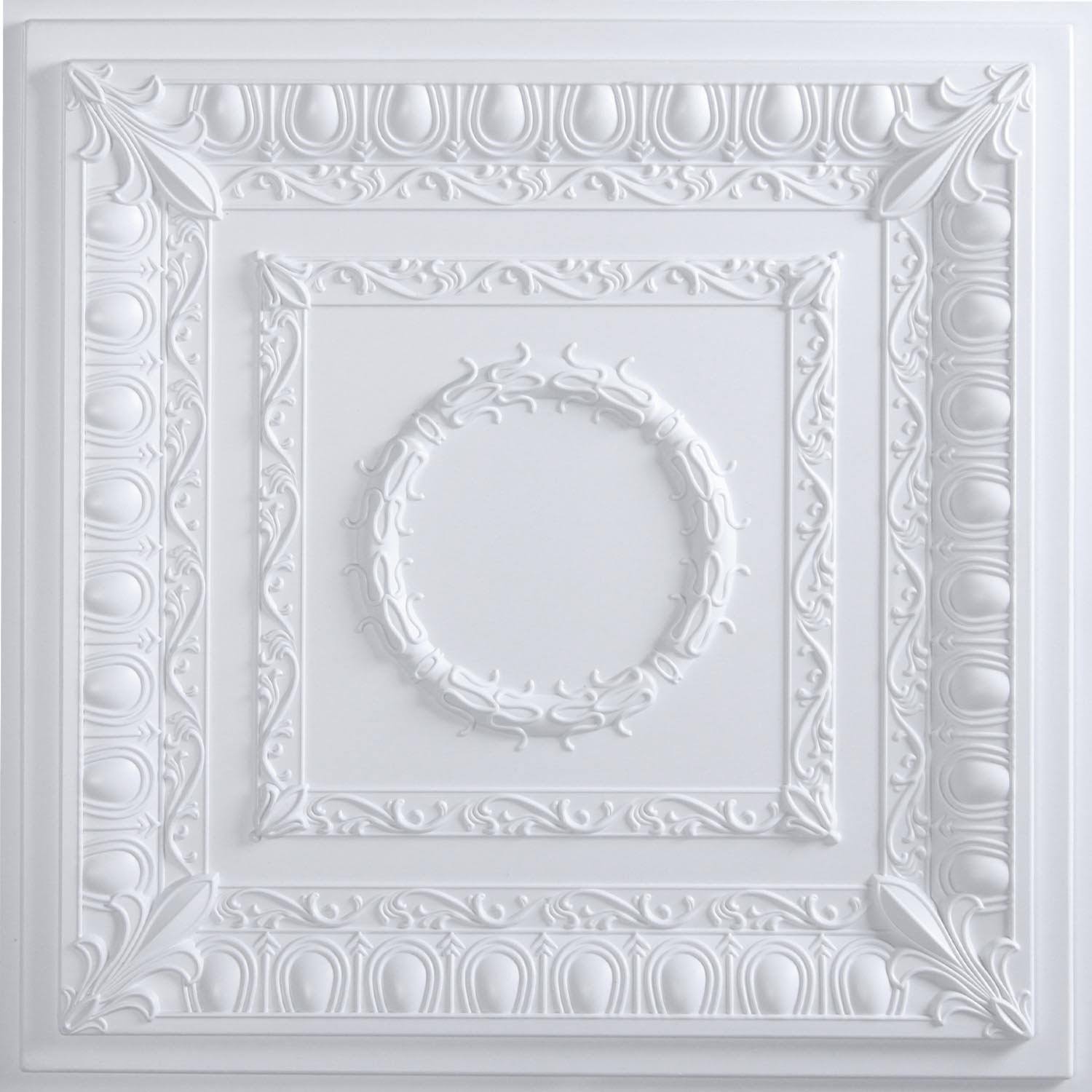 uDecor Royal Ceiling Tile (Pack of 10) White