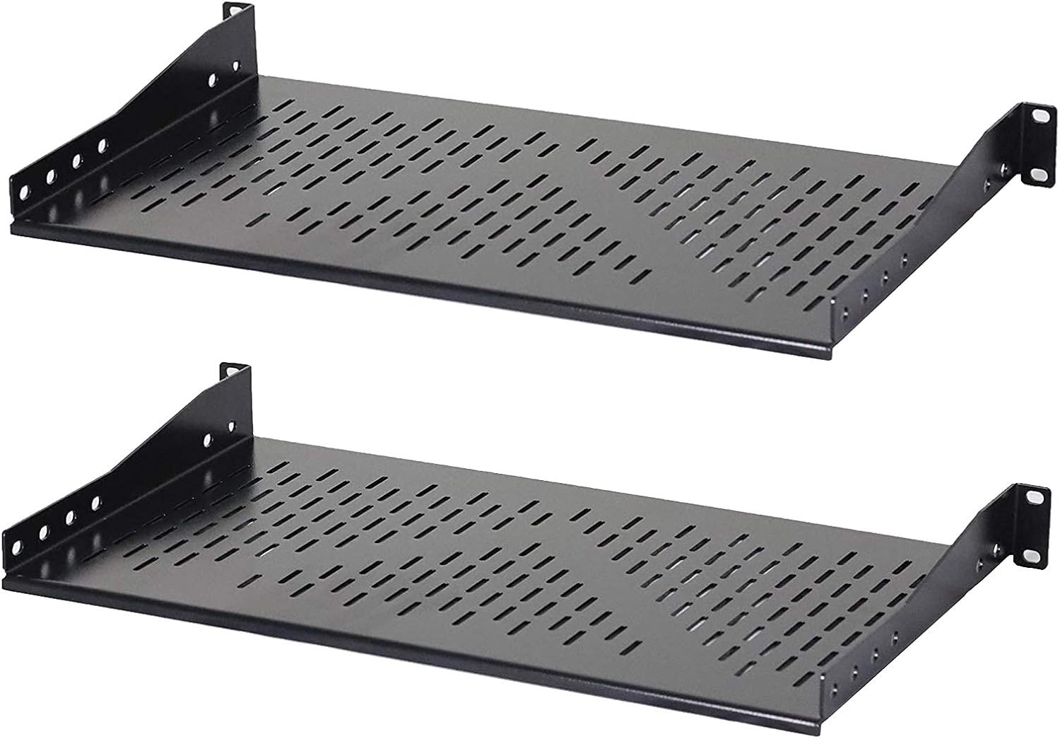 Aeons 1U Universal Server Rack Shelf Vented Rackmount Cantilever Shelf 12