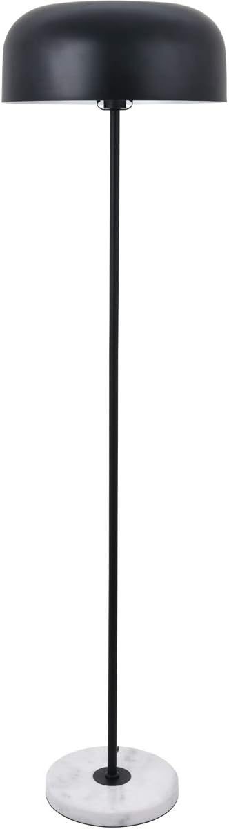 Decovio 12829-BW1 Peru 63 inch 40 watt Black with White Marble Floor lamp Portable Light