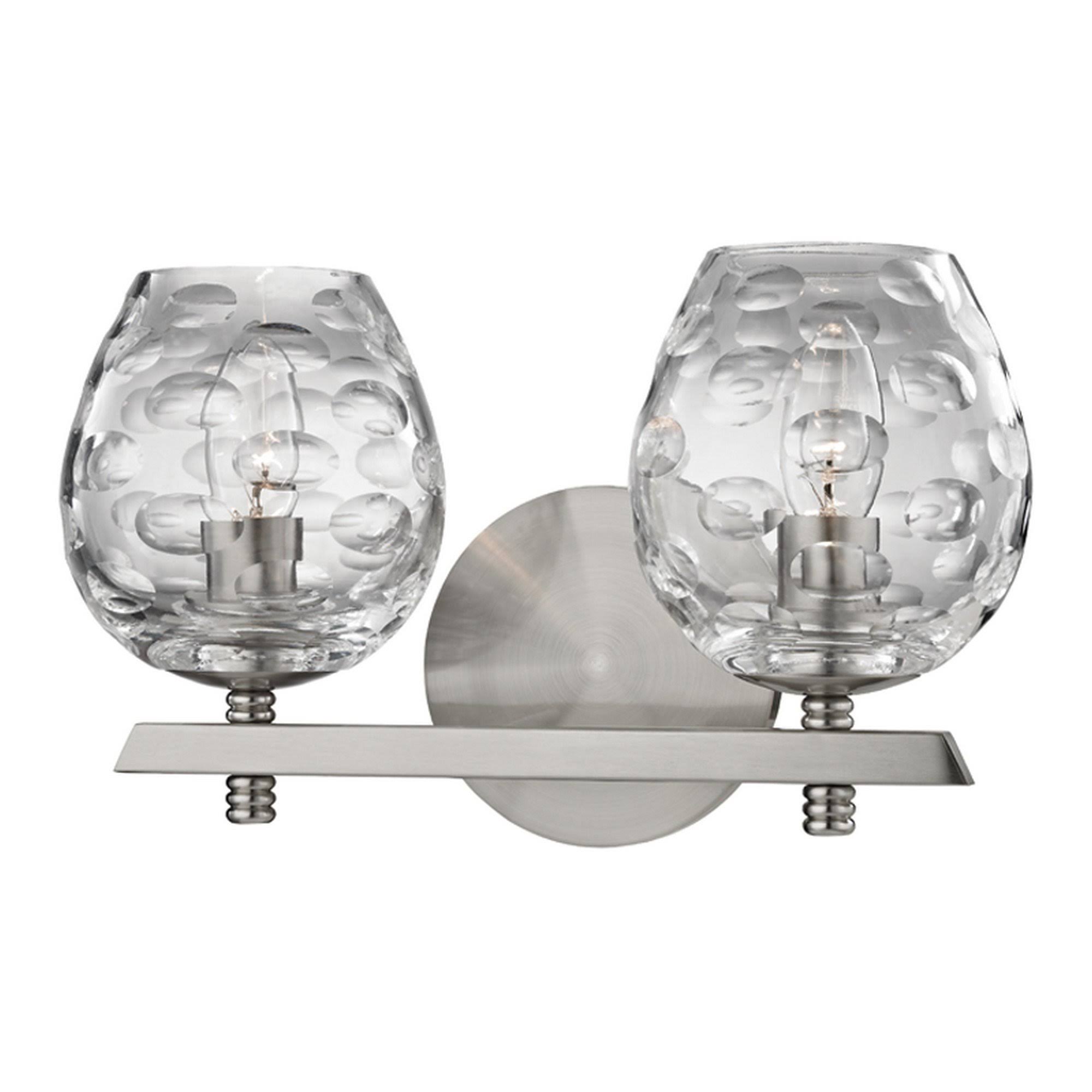 Hudson Valley 1252-SN Burns 2 Light Bath BRACKET, Satin Nickel