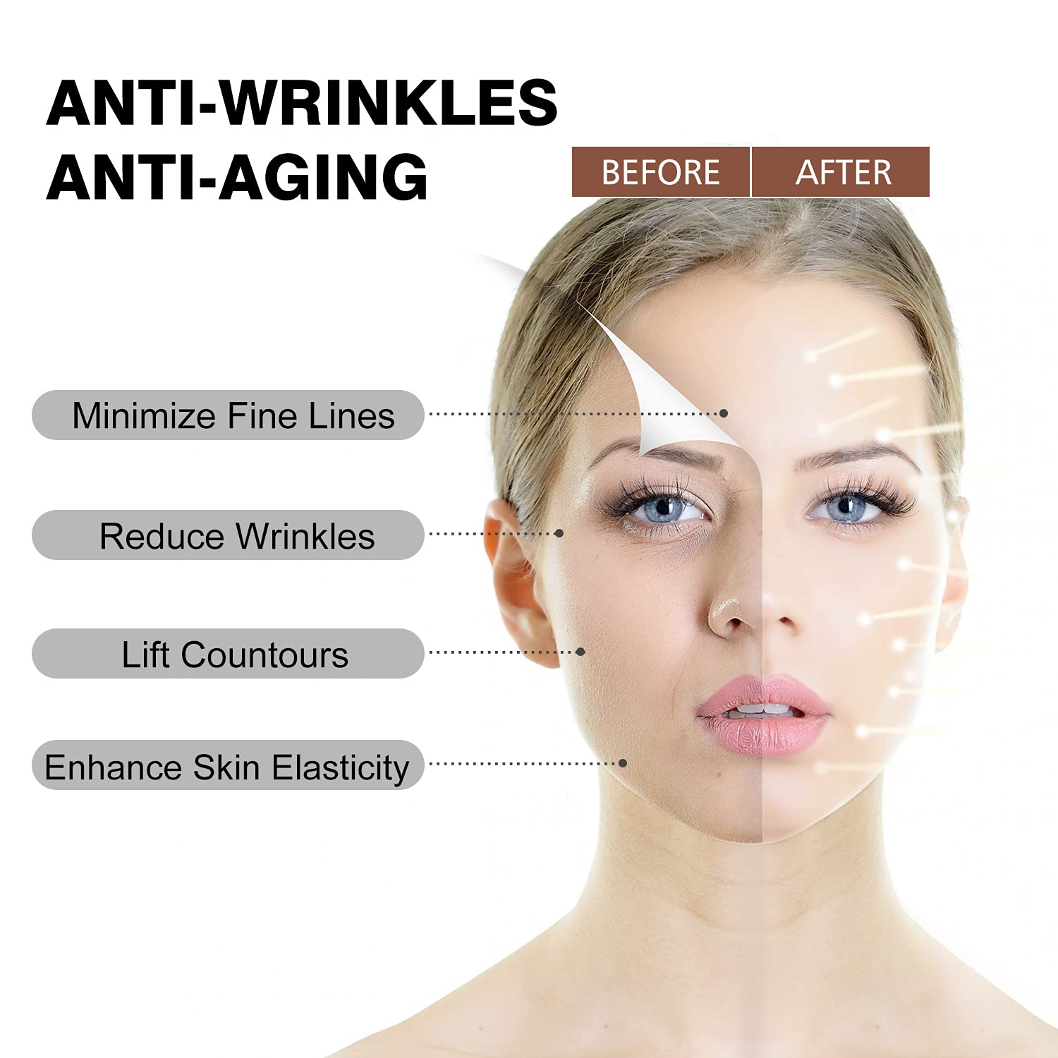 Red Light Therapy for Face Wrinkles, NEWKEY LED Face Mask Light Therapy,7 Colors Blue&Red Light Therapy Mask for Face, Korea PDT Technology Red Light for Anti -Wrinkles I Skin Tightening I Rejuvenation