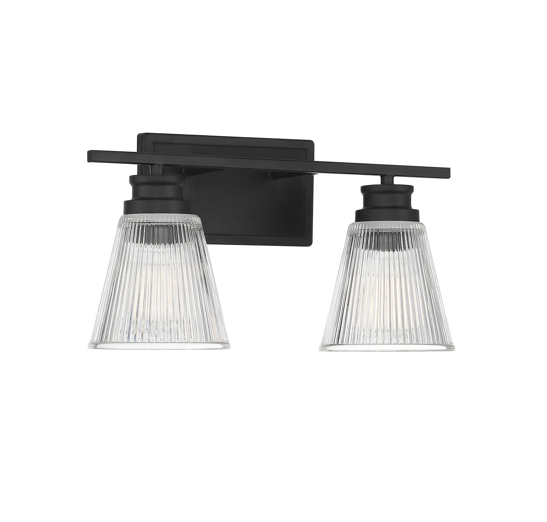 Meridian Lighting M80040mbk 2 Light Matte Black Bath Bar