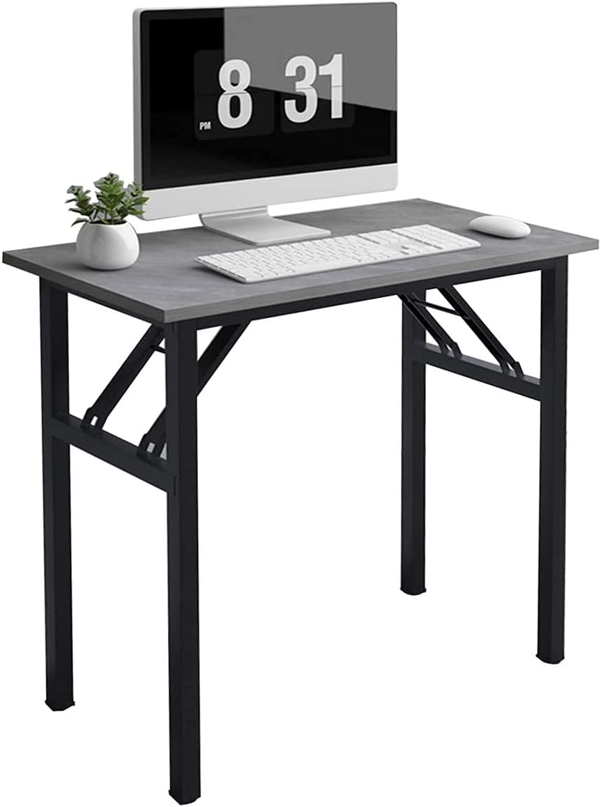 DlandHome 55 inches Folding Table Computer Desk Portable Table Activity Table Conference Table Home Office Desk, Fully Assembled White DND-ND5-140WW