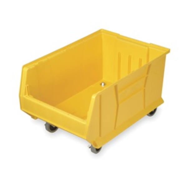 Mobile Stacking Container, W 16 1/2, Yel