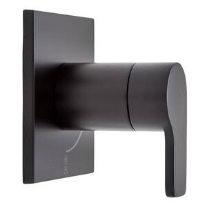 Signature Hardware Hibiscus Single Handle Volume Control Trim Only in Matte Black 448237