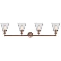 Innovations Lighting Small Cone 4 Light Bath Vanity Light 215 AC G62 LED (Antique Copper)