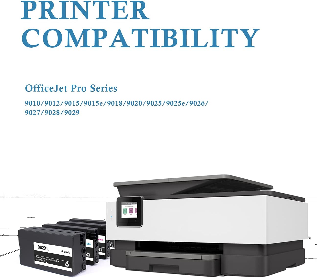 NAIDE Remanufactured 962XL Ink Cartridges Replacement for HP 962 962 XL Combo Pack to use with OfficeJet Pro 9010 9015 9015e 9018 9020 9025 (4 Pack) Pack of 2