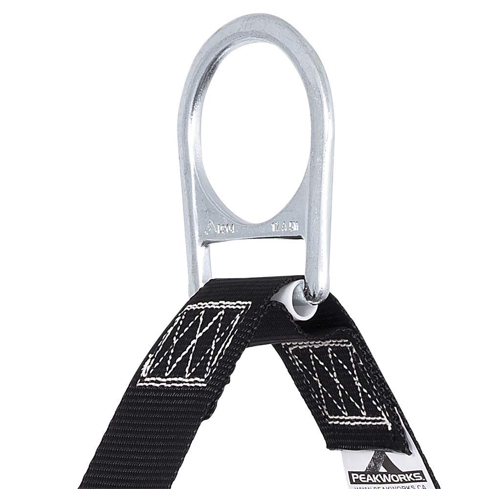 Peakworks Universal, Polyester, Fall Protection Confined Space Yolk (Includes 2 Connection Swivel Hooks and 1 Larger D-Ring),Black, V855130