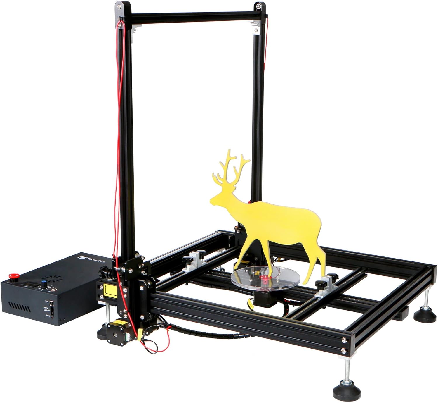 HW40 CNC Hot Wire Foam Cutter, Thermocut Foam Cutting Machine for Foam Board, EVA, EPP, EPE Heating Wire Electric Cutting Tool with Temperature Control and Voltage Digital Display (400x400mm)