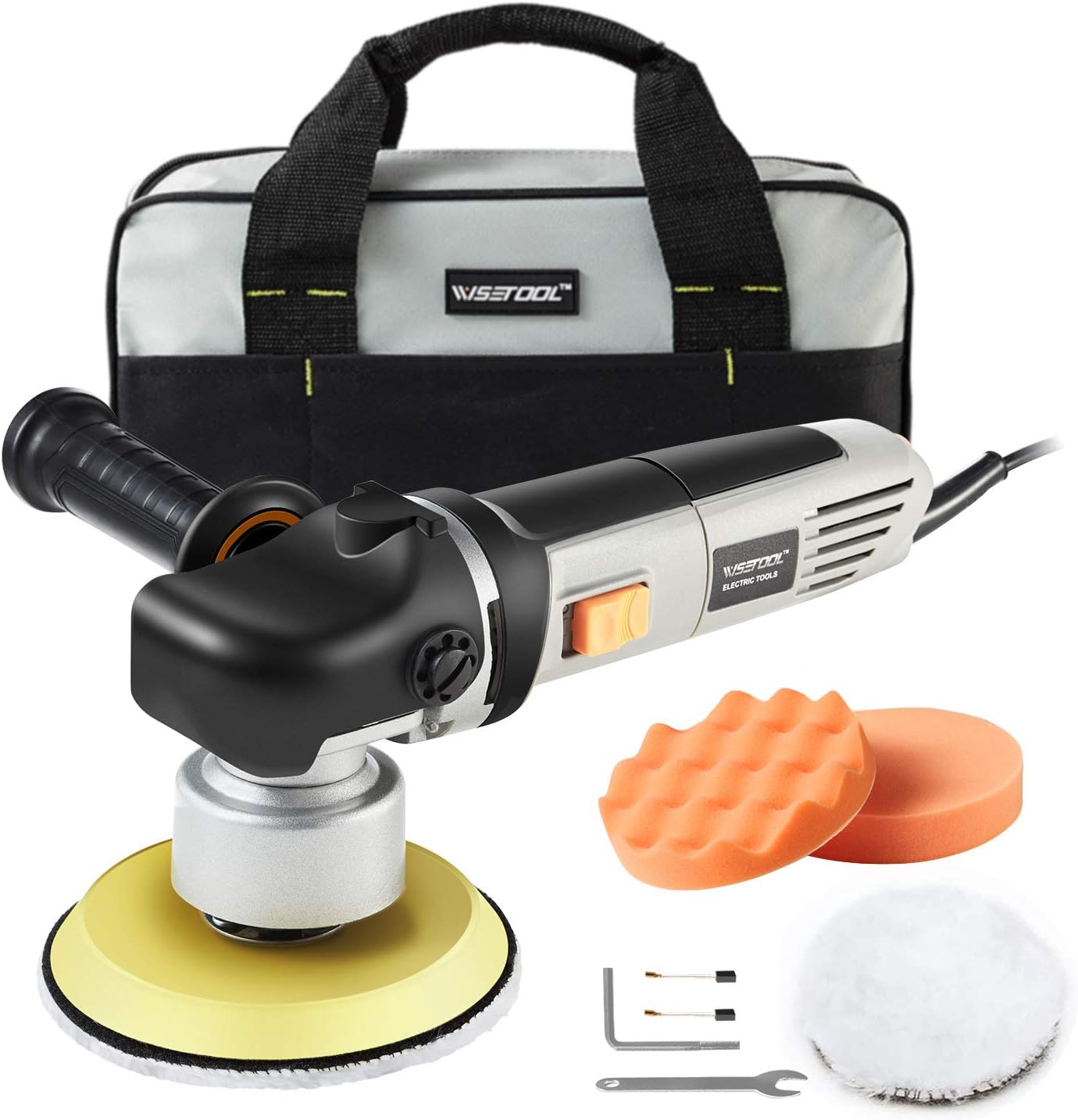 WISETOOL 6-Inch Dual Action Orbital Polisher,7Amp Variable Speed Polisher Sander,Ideal for Car/Home Appliance/Boat Polishing,Sanding,Waxing,Sealing Glaze Pack of 2