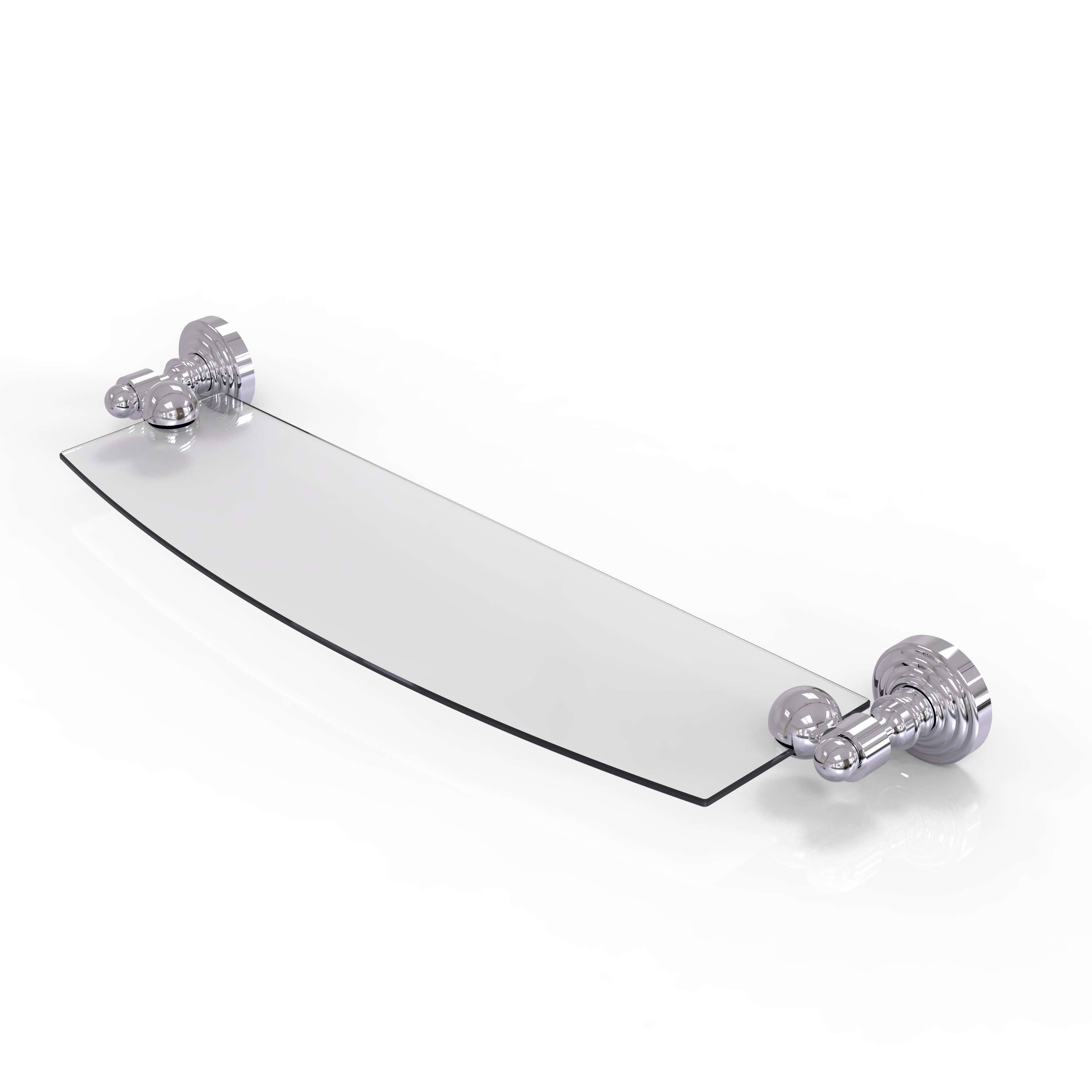 Allied Brass Waverly Place 18 inch Glass Shelf Polished Chrome