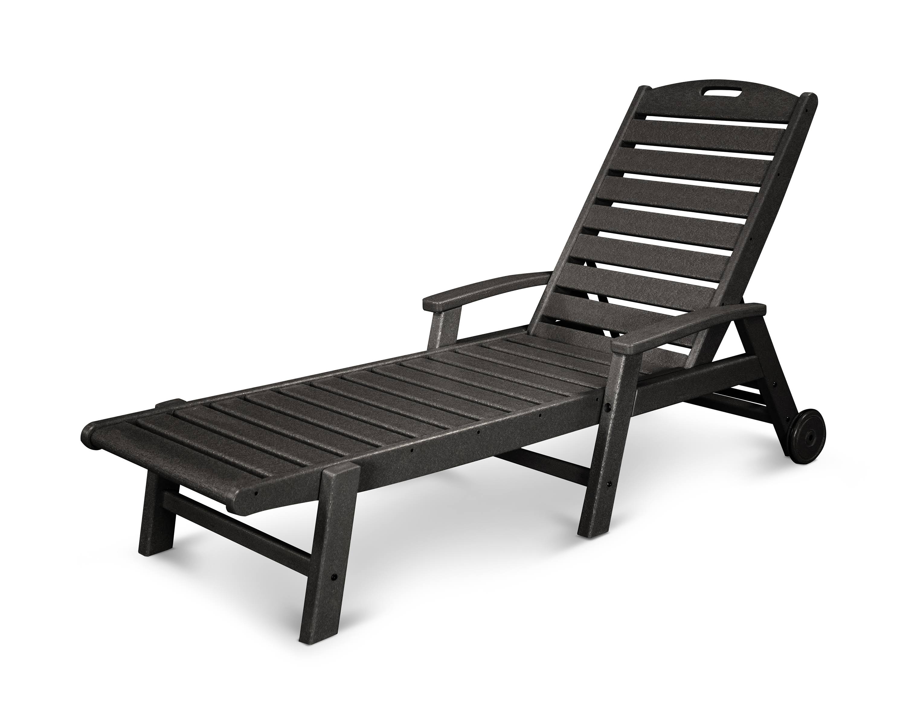 Trex Outdoor Furniture Yacht Club Wheeled Chaise - Charcoal Black