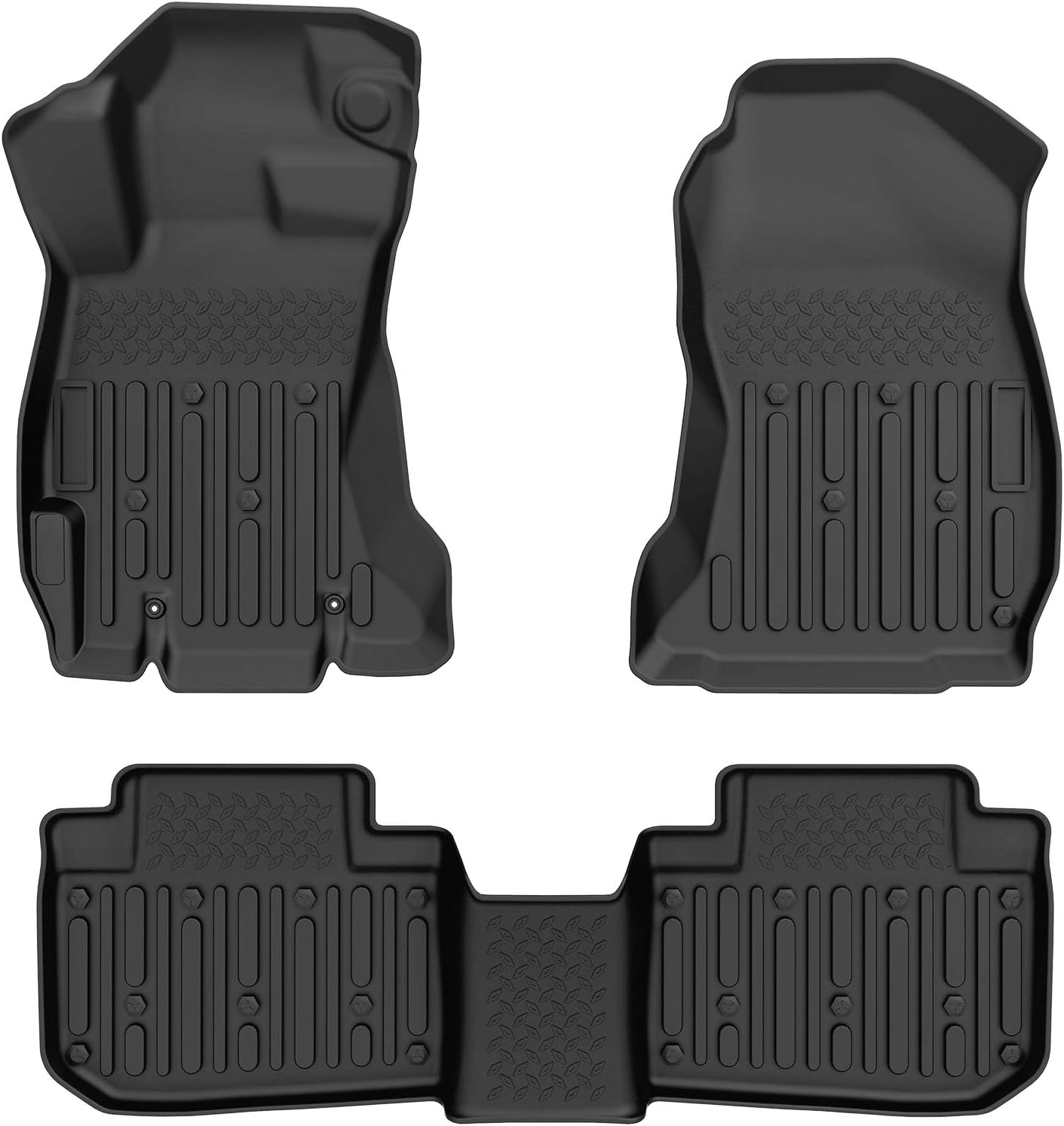 Floor Mat Liner Medesasi Compatible with 2014 2015 2016 2017 2018 Forester All Weather Guard Heavy Duty Black Car Floor Mats Liners Accessories TPE Rubber, Front and Rear, OEM