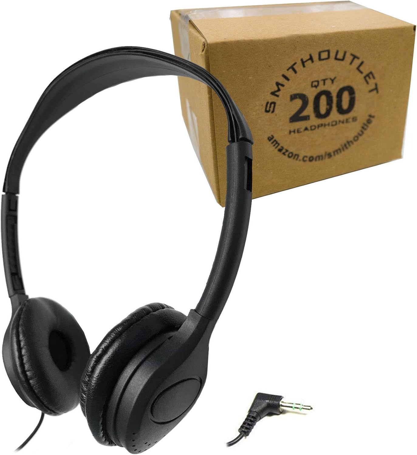 SmithOutlet 200 Pack Over The Head Low Cost Headphones in Bulk