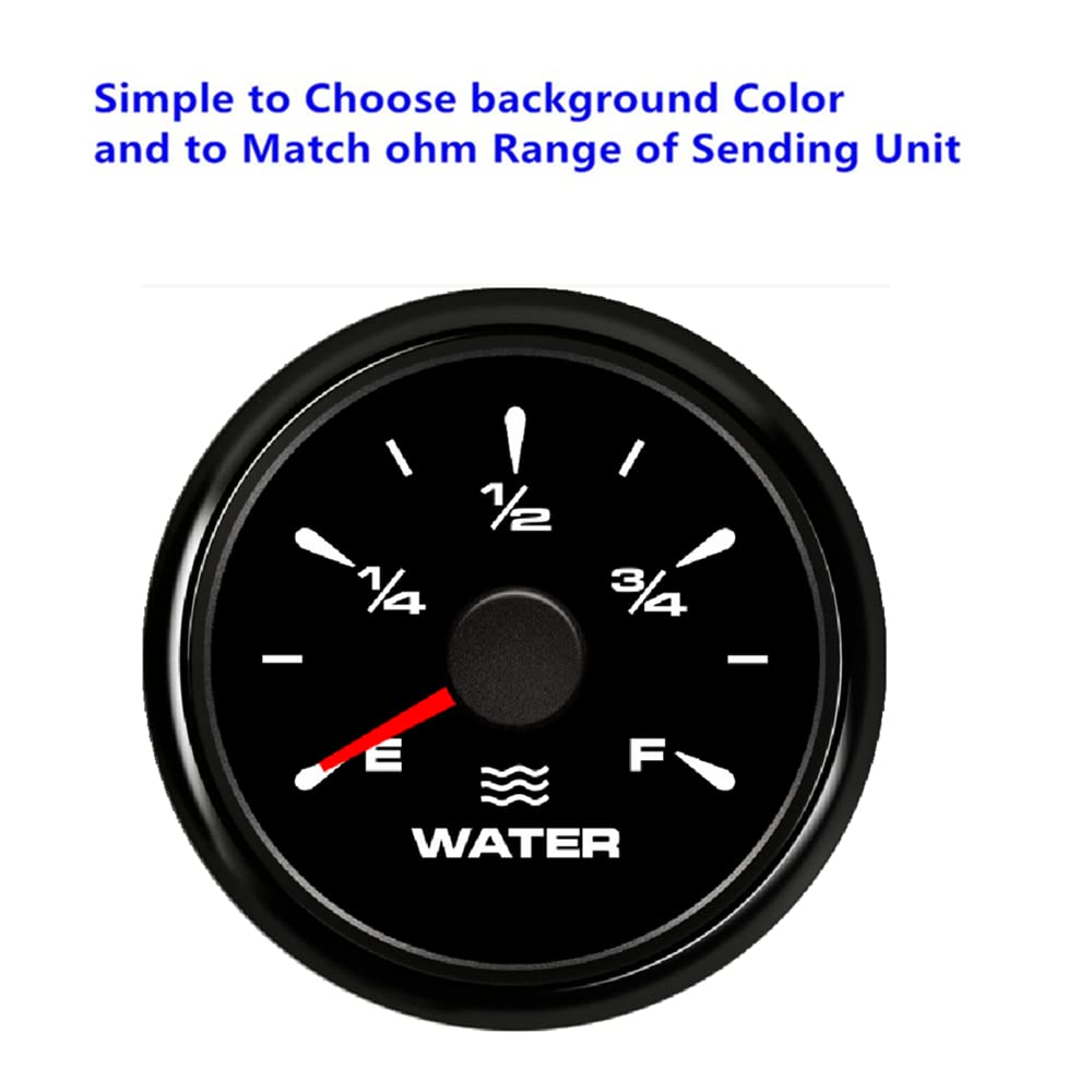 100TECH Water Tank Gauge RV Water Level Gauge Universal Marine for Boat Truck 0-190ohm 240-33ohm 240-30ohm 0-180ohm 10-180ohm Black