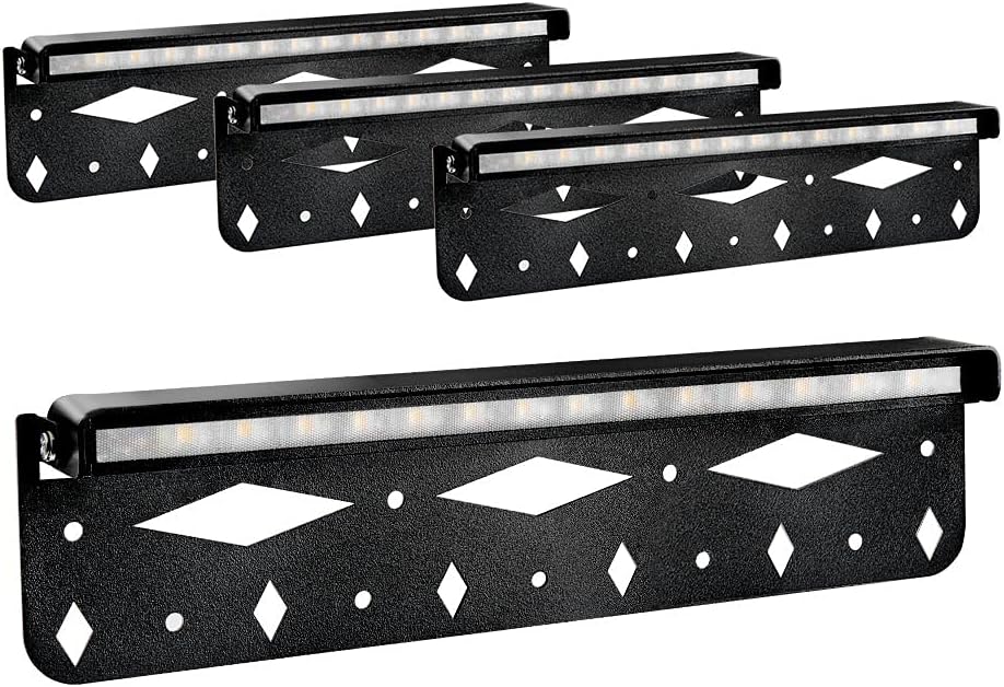 Step Lights, 4-Pack 12Inch 3W Low Voltage LED Hardscape Lights, IP65 Waterproof, Hardscape Paver Light, ETL Listed 50,000 Hours Lifespan