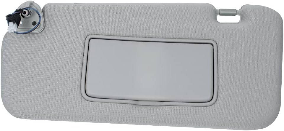 Driver Left Side Sun Visor Fits for Nissan Murano 2009-2014 with Light Replaces 96401-1AA1B Gray