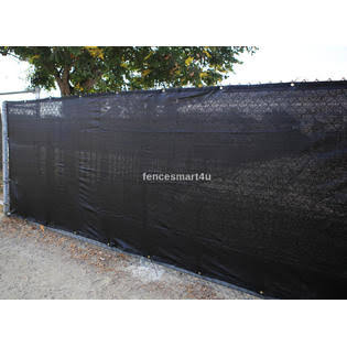 Fencesmart4u 4& x 50& Black UV Rated 85% Blockage Fence Privacy Screen Windscreen Shade Cover Fabric Mesh Tarp W/Grommets (145gs