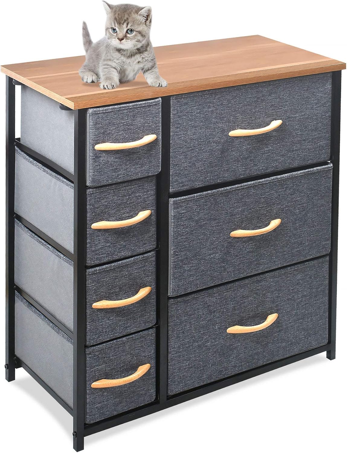 netuera Storage Tower Large Capacity Fabric Bins Fabric Dresser Organizer Unit for Bedroom Hallway Entryway Closet