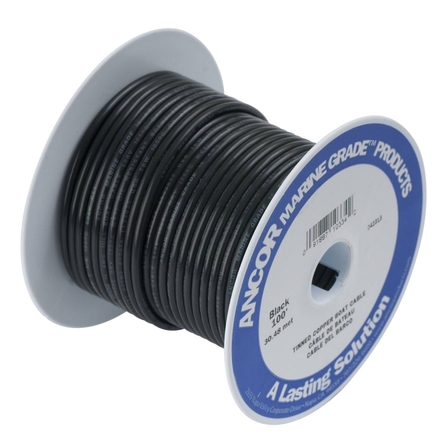 Ancor, 106099, 1000ft 12 AWG Tinned Copper WIRE, Black