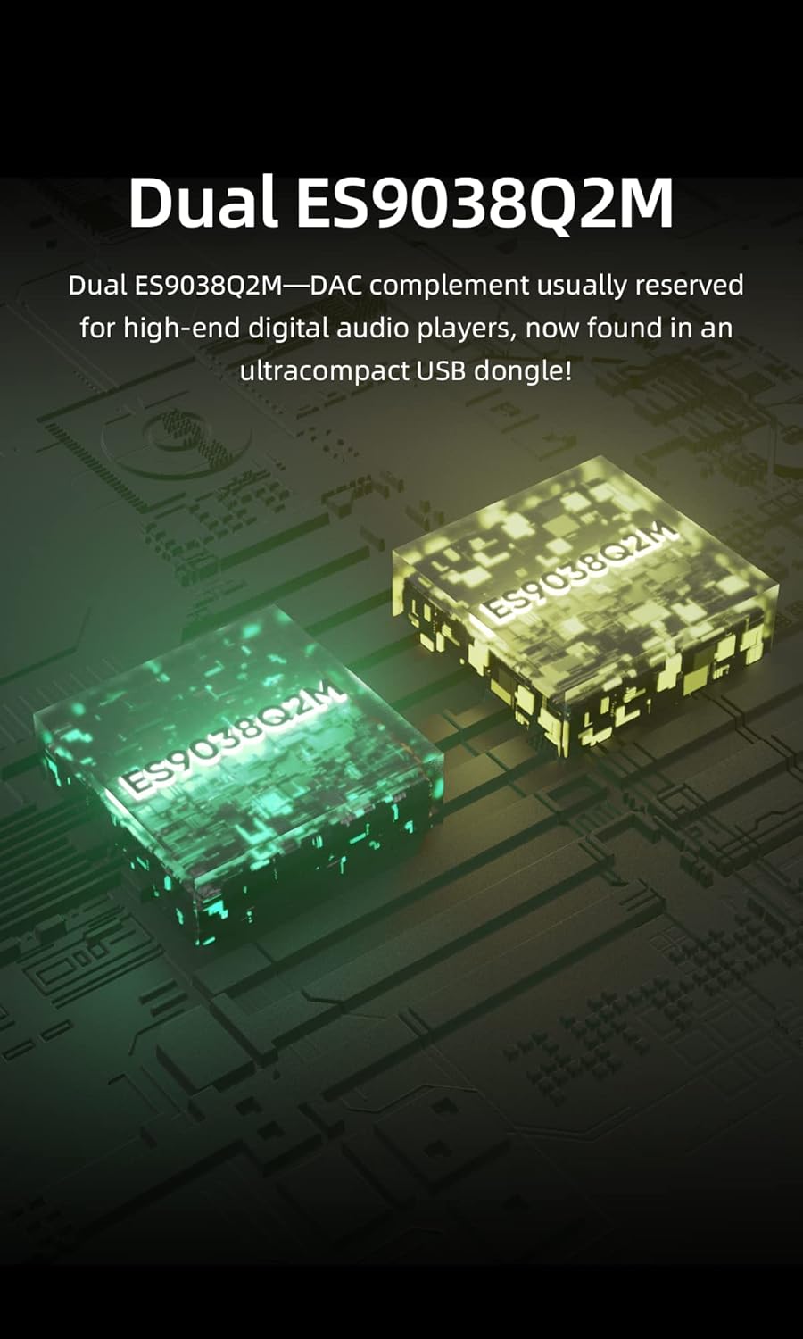 HiBy FD3 USB DAC HiFi Audio Headphone Amplifier, Dual ES9038Q2M DAC, PCM768K DSD512 4.4/3.5/2.5mm Output for Smart Phone/Computer/Tablet