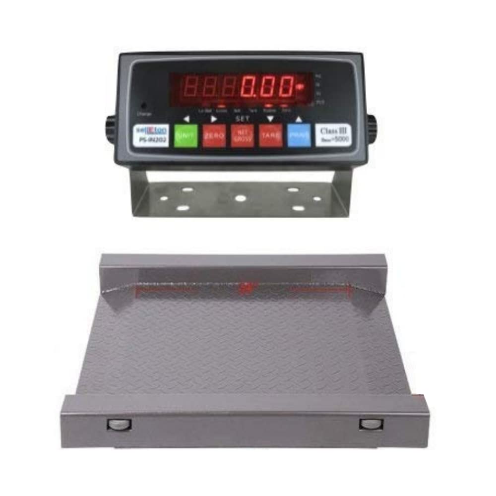 SellEton (Legal for Trade) Drum Floor Scale/Easy Ramp Access 5000 X 1 Lb