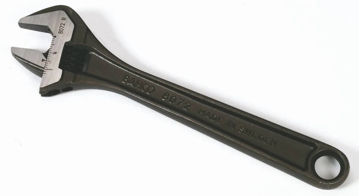 Bahco 8075 R US Black Adjustable Wrench 18x22