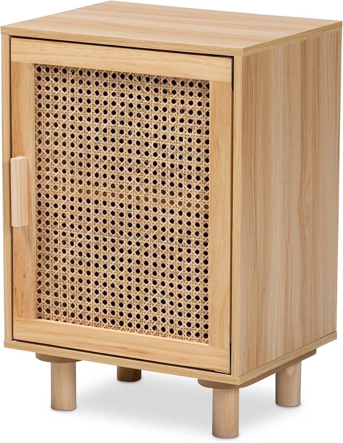 Baxton Studio Maclean Nightstands, Beige/Natural Brown