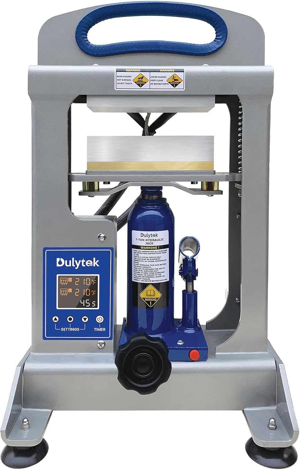 Dulytek DHP7 Hydraulic Heat Press Machine, 7 Ton Pressing Force, Dual Heat 6