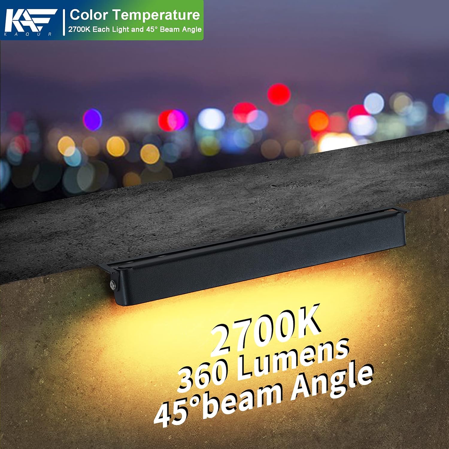 Kaqur 12 Inch 3W LED Integrated Hardscape Paver Lighting,12V AC/DC Low Voltage Landscape Lights,Retaining Wall Lights,IP65 Outdoor Step Light,2700K Soft White,ETL Listed,50,000 Hours Lifespan,4-Pack