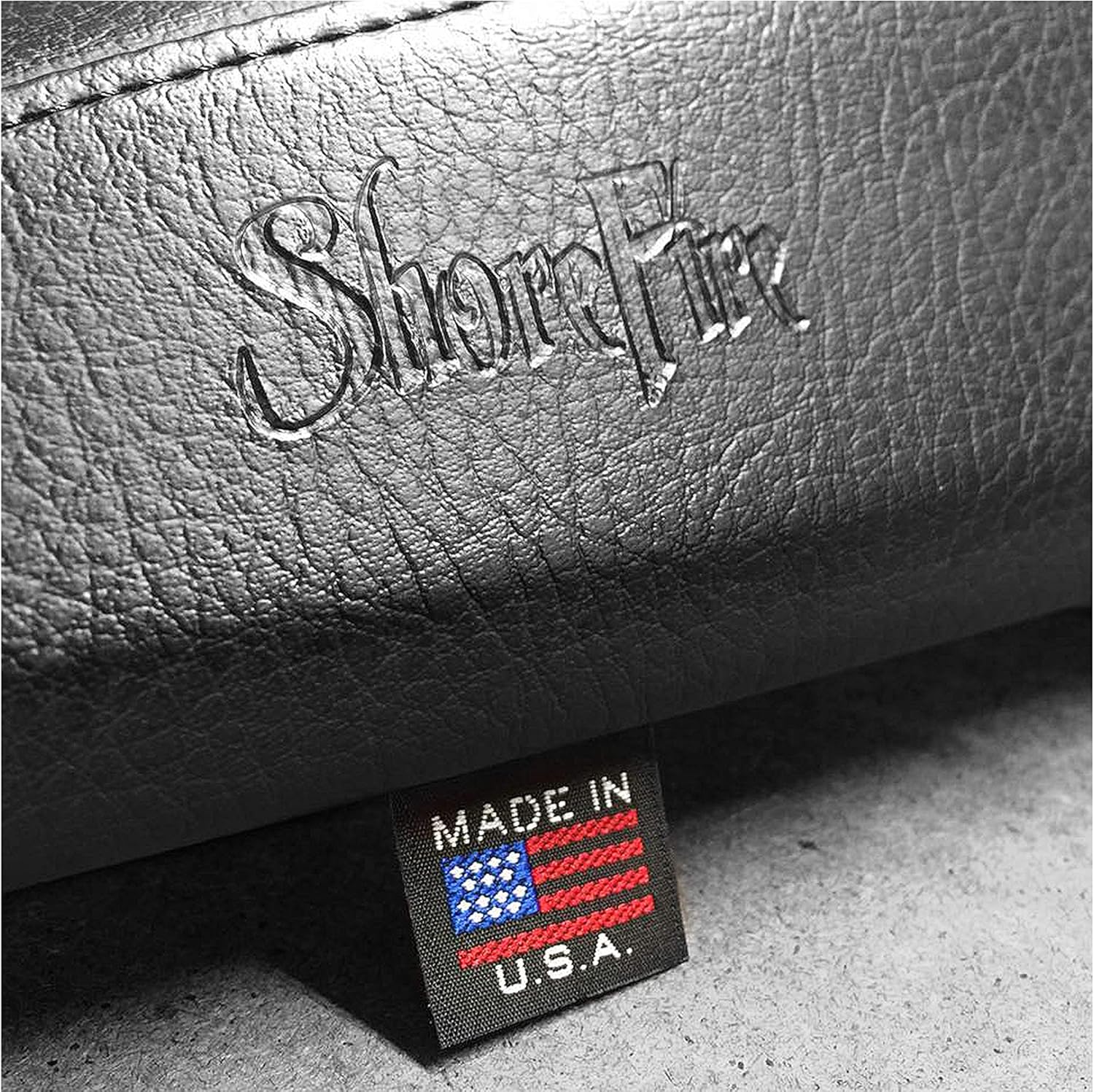2014-2021 Premium Saddlebag Lid Covers For Harley Davidson Baggers by ShoreFire Design (Black Stitch)