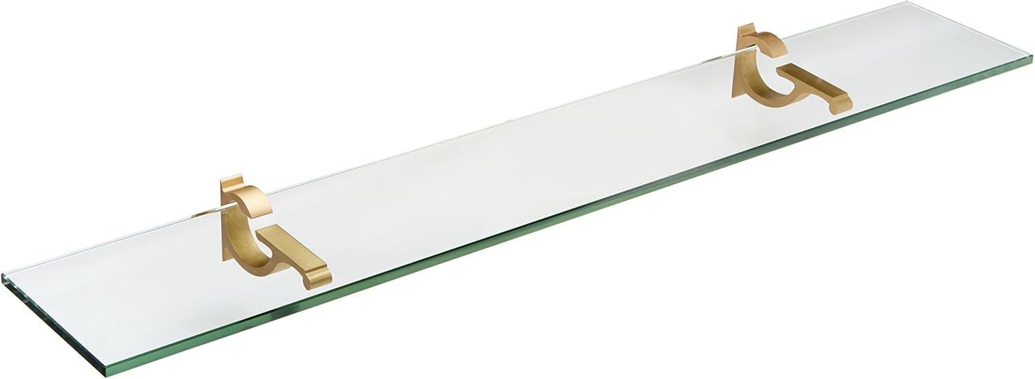 Spancraft Glass Monarch Glass Shelf, Chrome, 6 x 24 Pack of 2