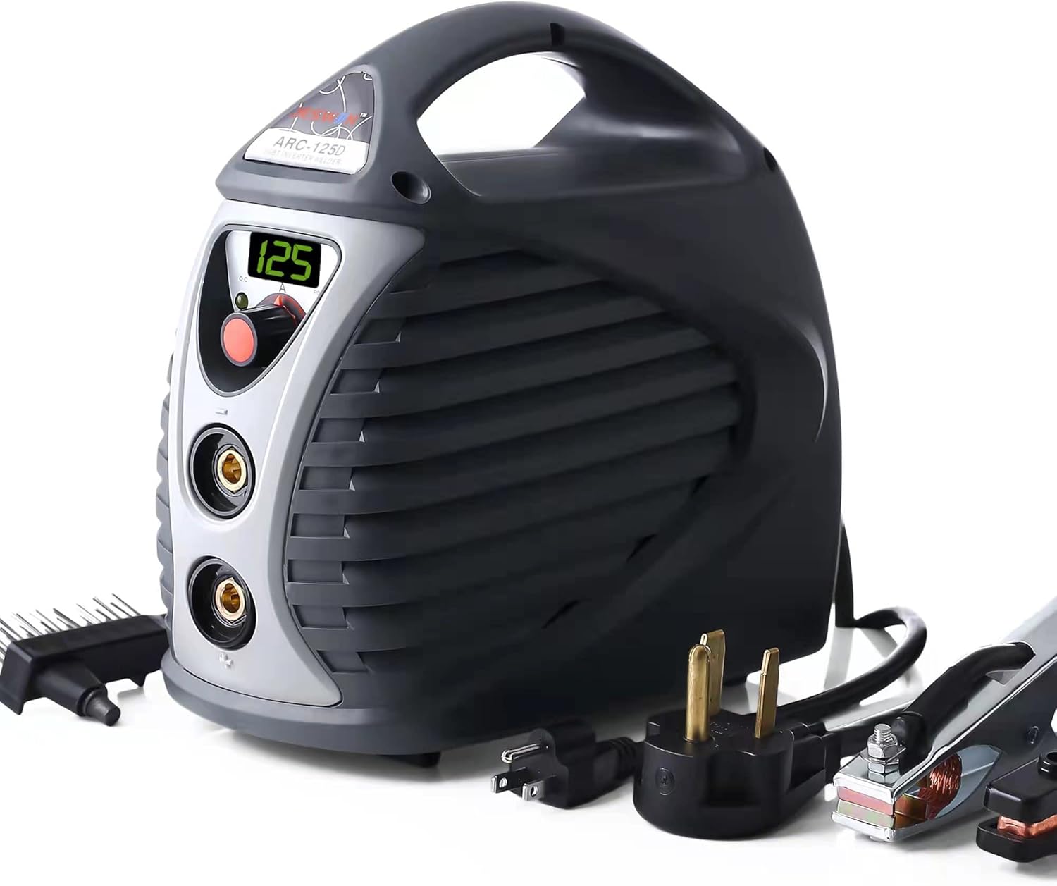 JESWIIN ARC Welder, 110v/220v Plug, 125Amp Welding Machine, Digital Inverter IGBT Stick MMA Welder,Hot Start Portable Welder Machine