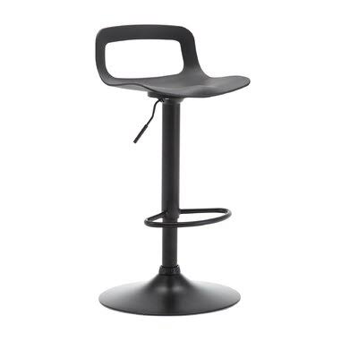 Vahan Swivel Adjustable Height Stool Latitude Run Color: Black