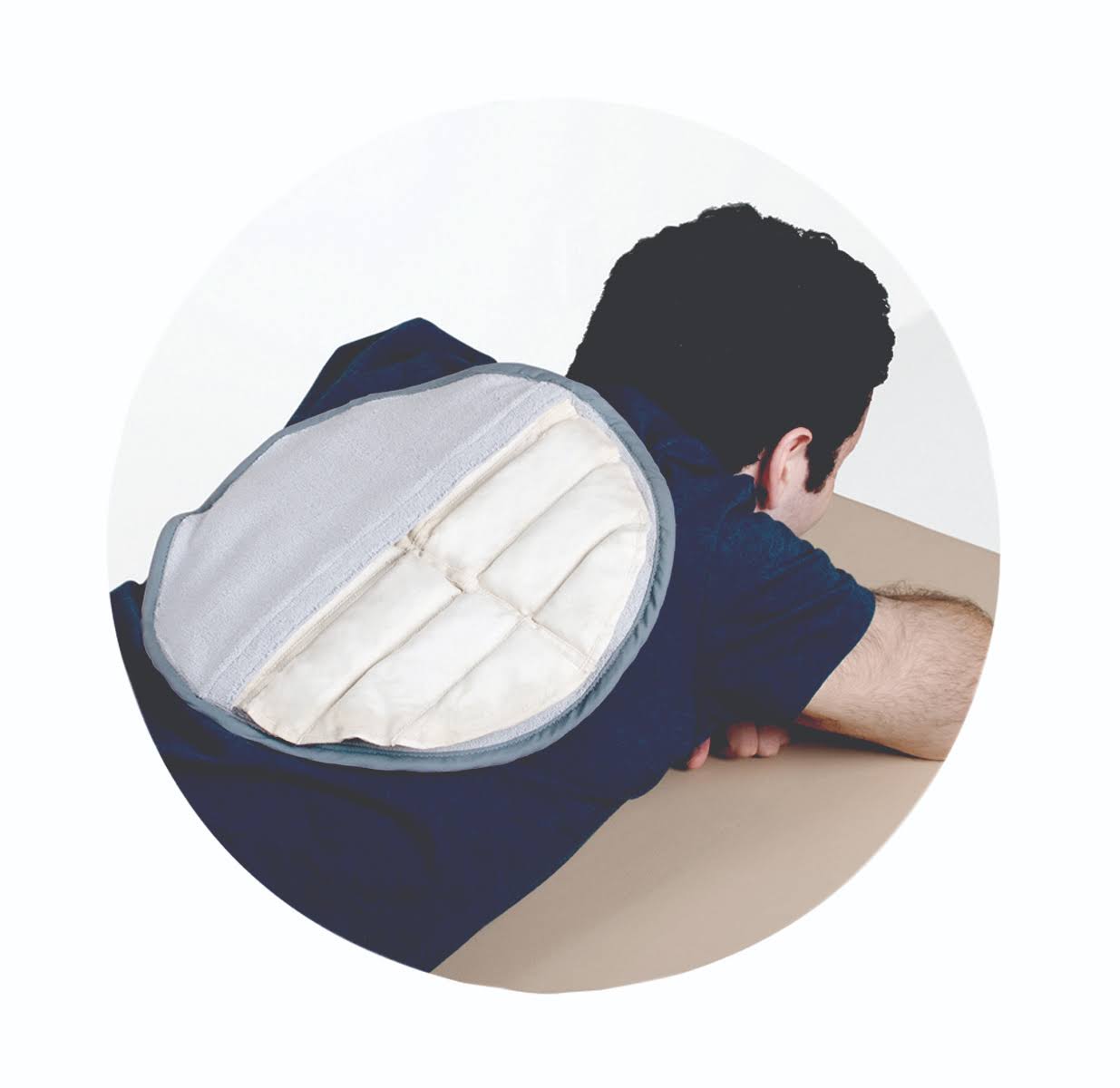 Relief Pak Hotspot Moist Heat Pack and Cover Set - Circular Pack with Terry with Foam-Fill Cover - Case of 12