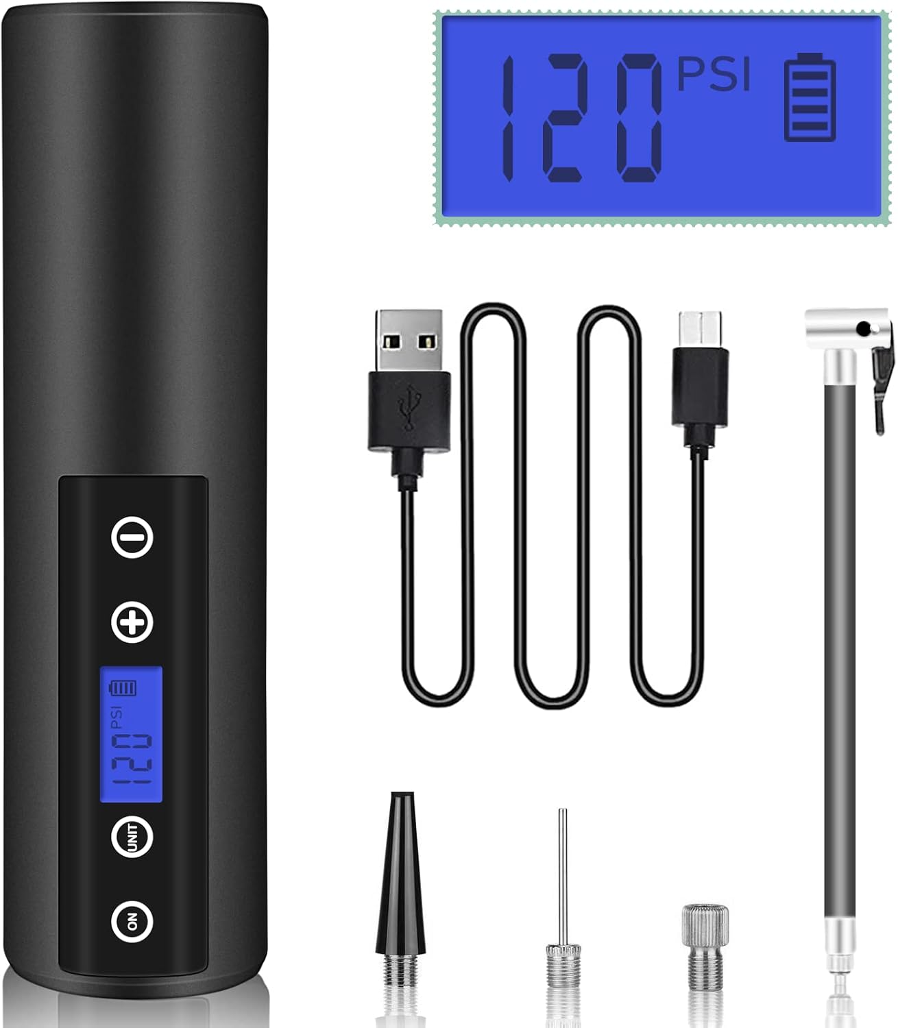 Tire Inflator Portable Small Air Compressor,Bicycle Pump Electric,Tire Pump,Air Pump for Car Tires Pack of 2