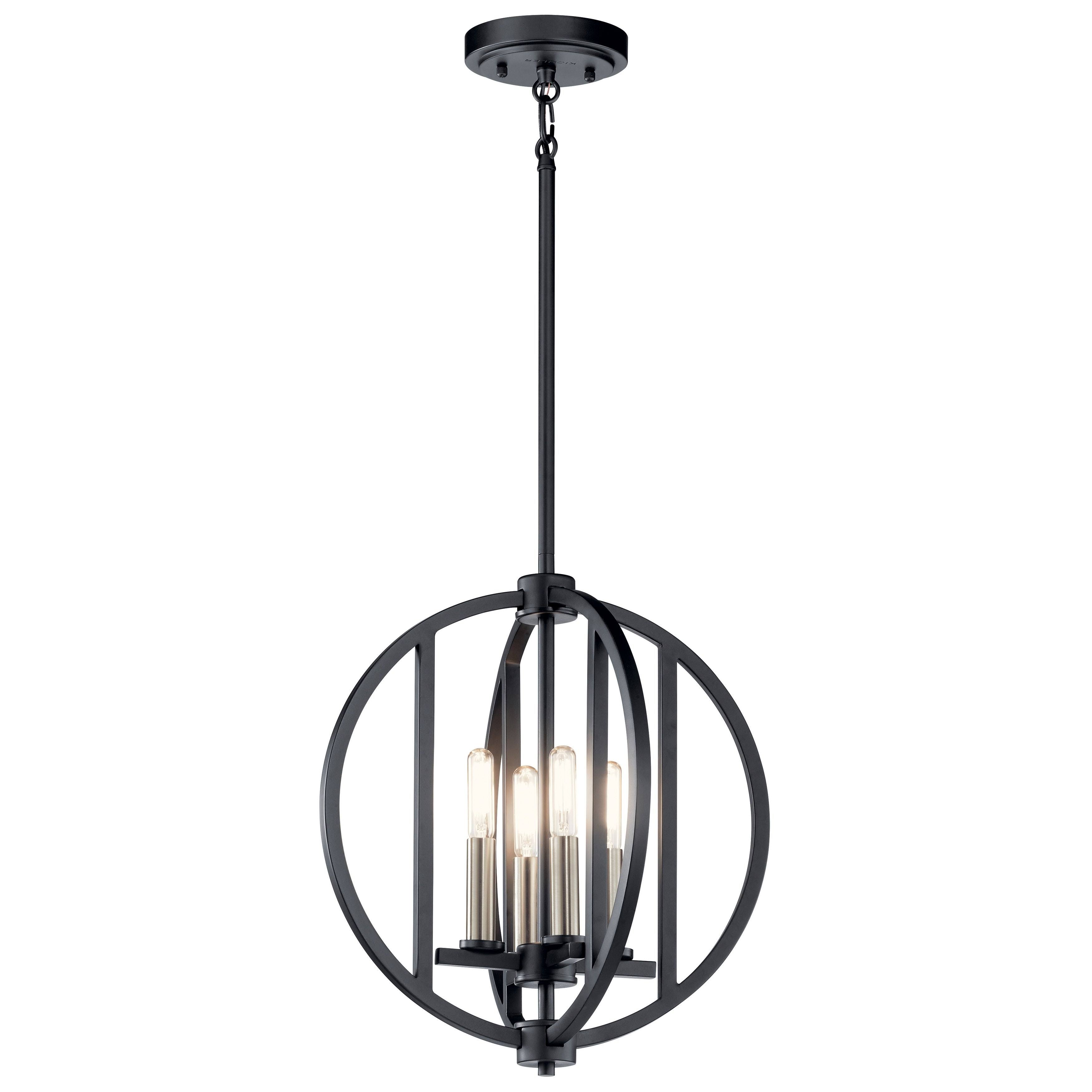 Kichler 43643BK Samural Black 8 Light Chandelier