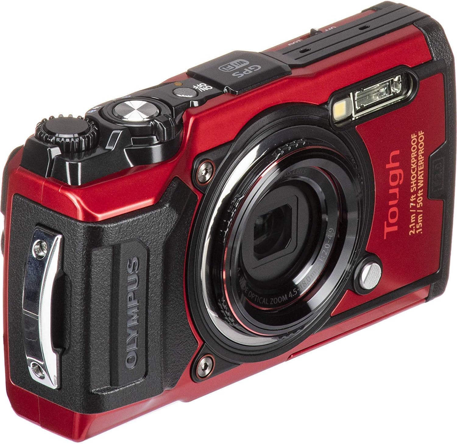Olympus Tough TG-6 Digital Camera (Red) with Carrying Case (Black) and Starter Kit: Includes- x1 Ultimaxx Li-90B Replacement Battery for Olympus Tough TG-6 Cameras, & SanDisk Ultra 128GB