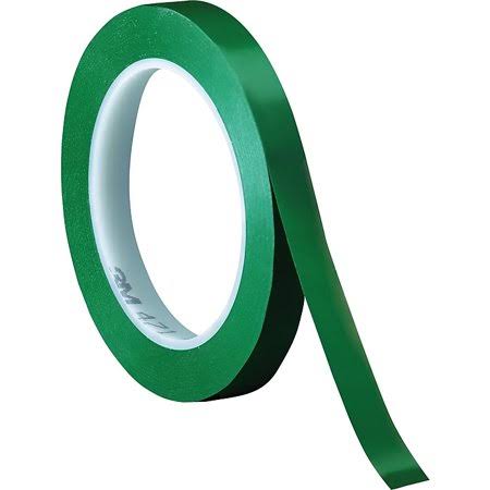 3M 1/4x22 x 36 yds. Solid Vinyl Safety Tape 471, Green, 3/Pack