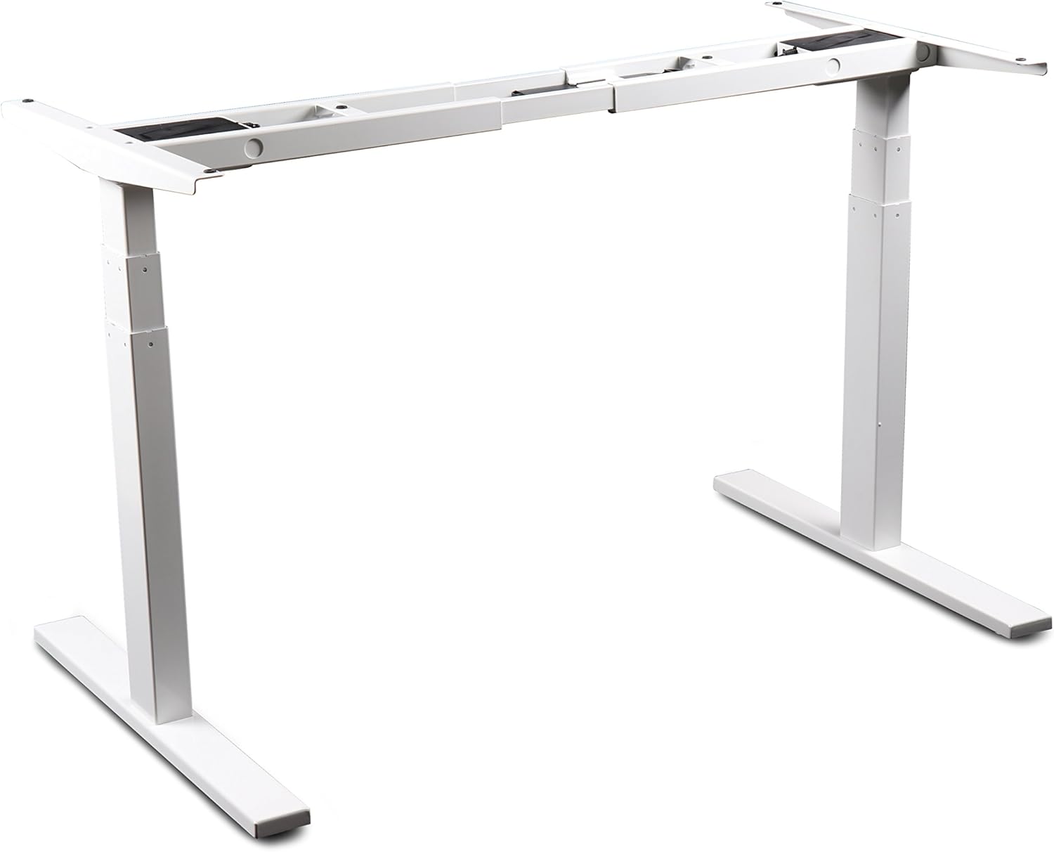 VWINDESK VJ201-S3 Electric Height Adjustable Sitting Standing Desk Frame Only/Sit Stand - Dual Motors 3 Segment Motorized Desk Base Only,Black