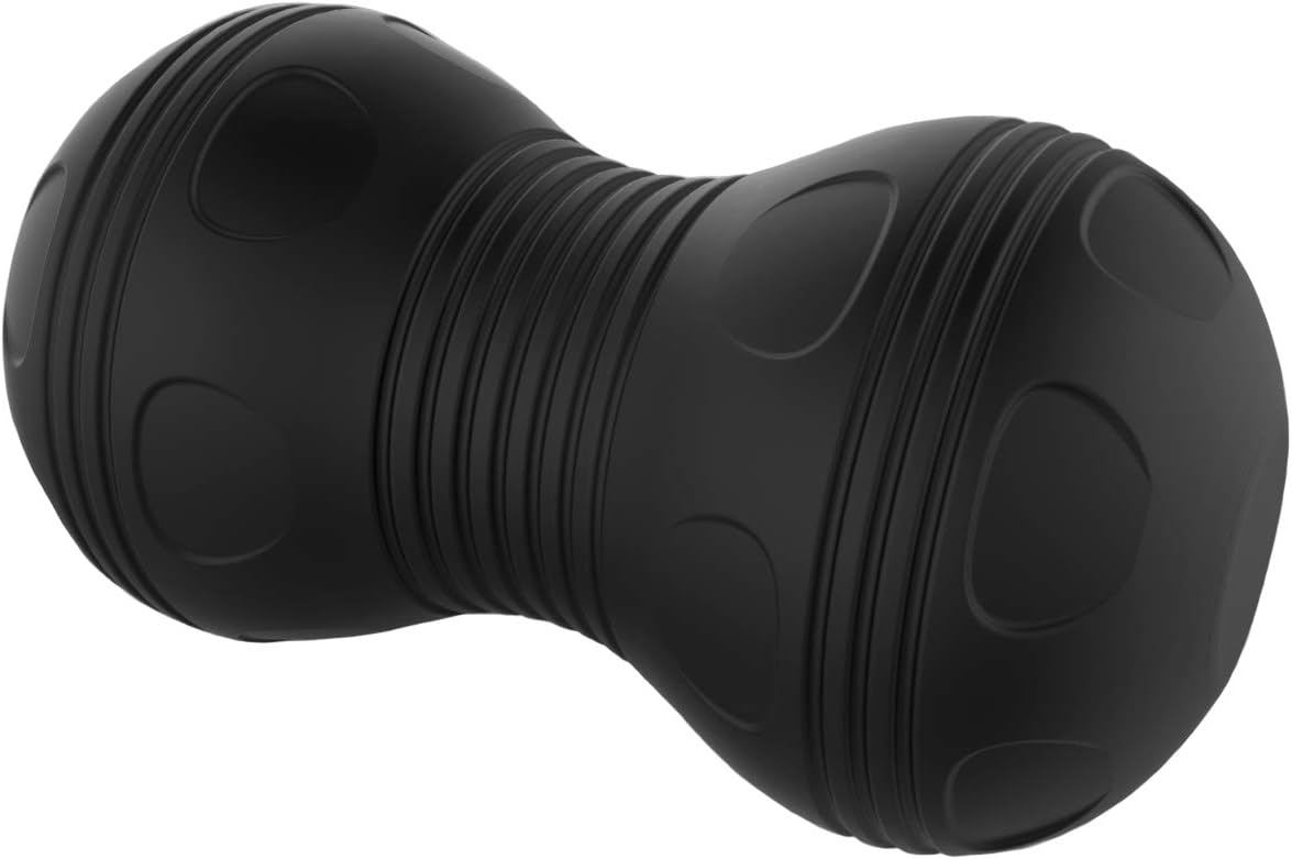 Sedona, 4-Speed Vibrating Massage Ball, Electric Rechargeable Portable Peanut Dual Foam Roller for Deep Tissue Recovery, Pain Soreness Myofascial Acumobility for Hips Feet Arms Back Neck Waist, Black