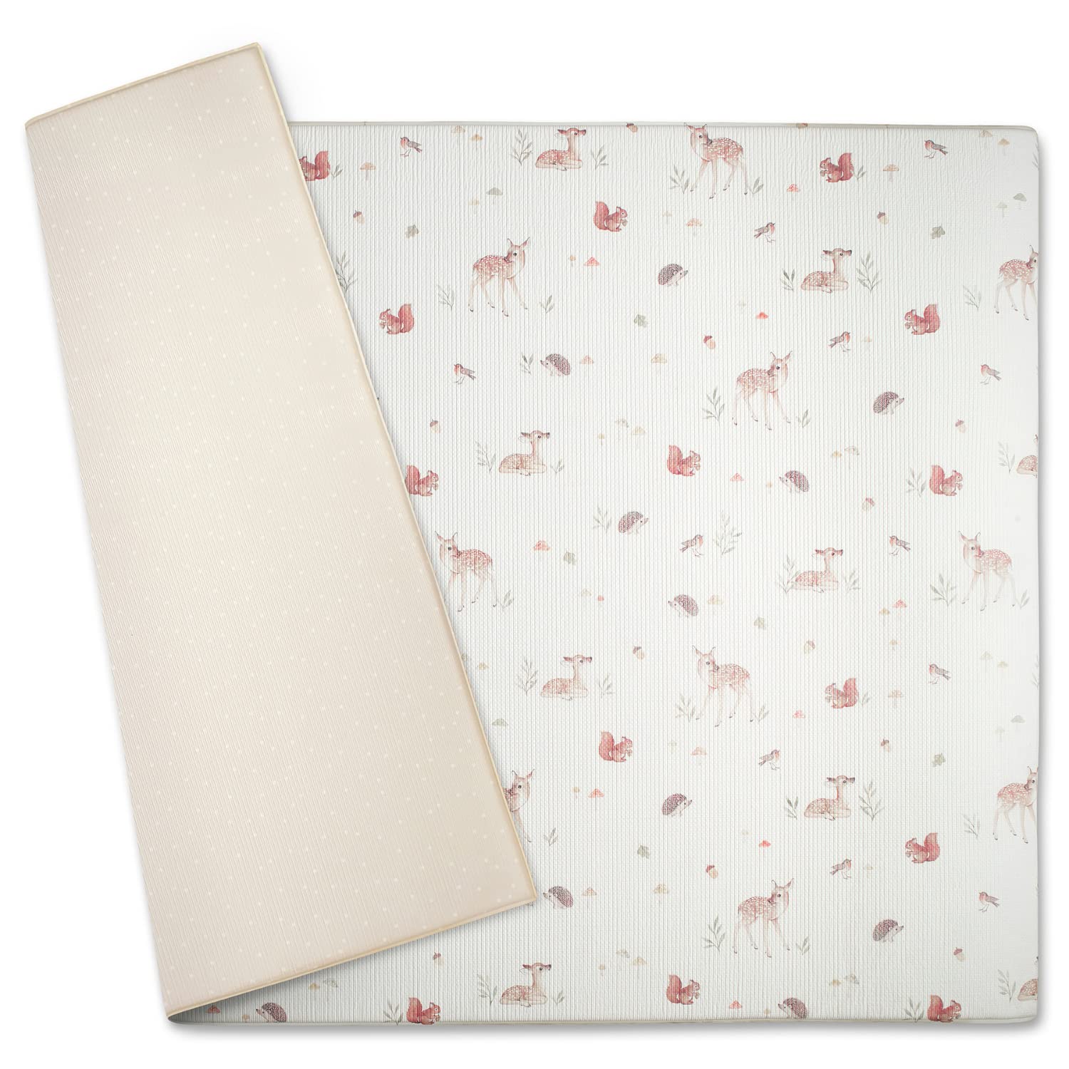 Baby Play Mat, Baby Tummy Time Mat, Newborn Baby Boy Baby Girl Shower Gifts, Woodland Boho Nursery Activity Mat, Foam Mats for Kids Toddler Nap Mat Non Toxic Reversible for Baby Play Gym,6.5ft x 4.6ft