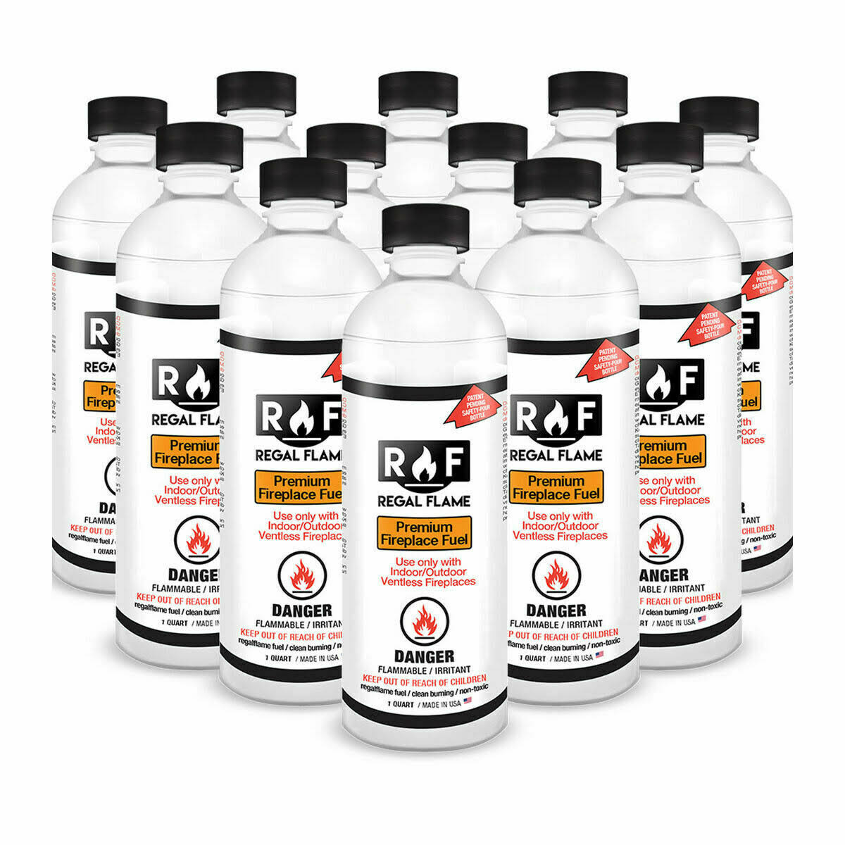 Elite Flame Bio Ethanol Fireplace Fuel 12 Pack - Indoor/Outdoor