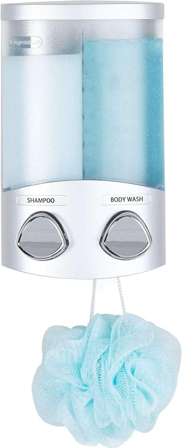 Better Living Products 76234-1 DUO 2-Chamber Dispenser, Satin Silver Pack of 2