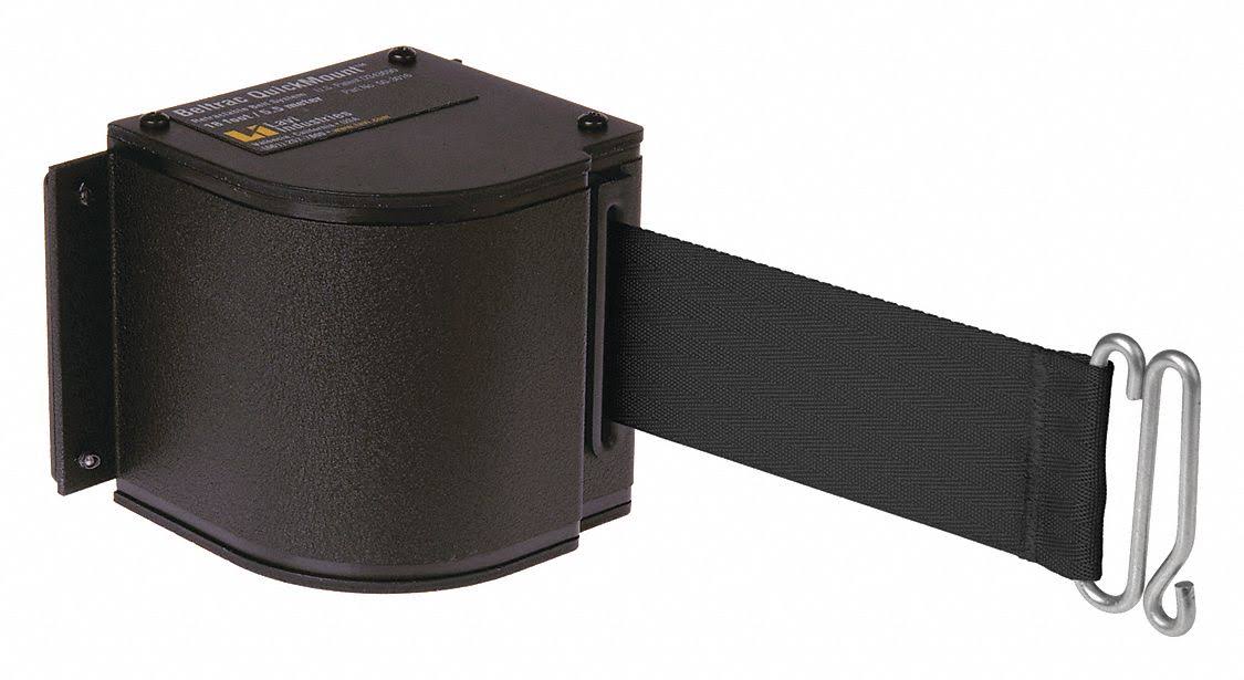 Lavi Industries 50-3016M-WB-18-BK Quick Mount Safety Barricade, 18 ft. Retractable Belt Extension - Wrinkle Black