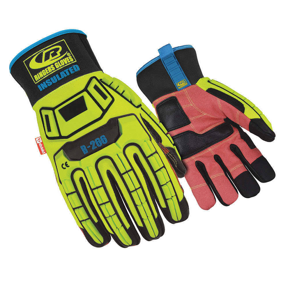 Ringers Gloves 266-13 Glove, Impact Resistant, 3XL, Hi-Vis, PR