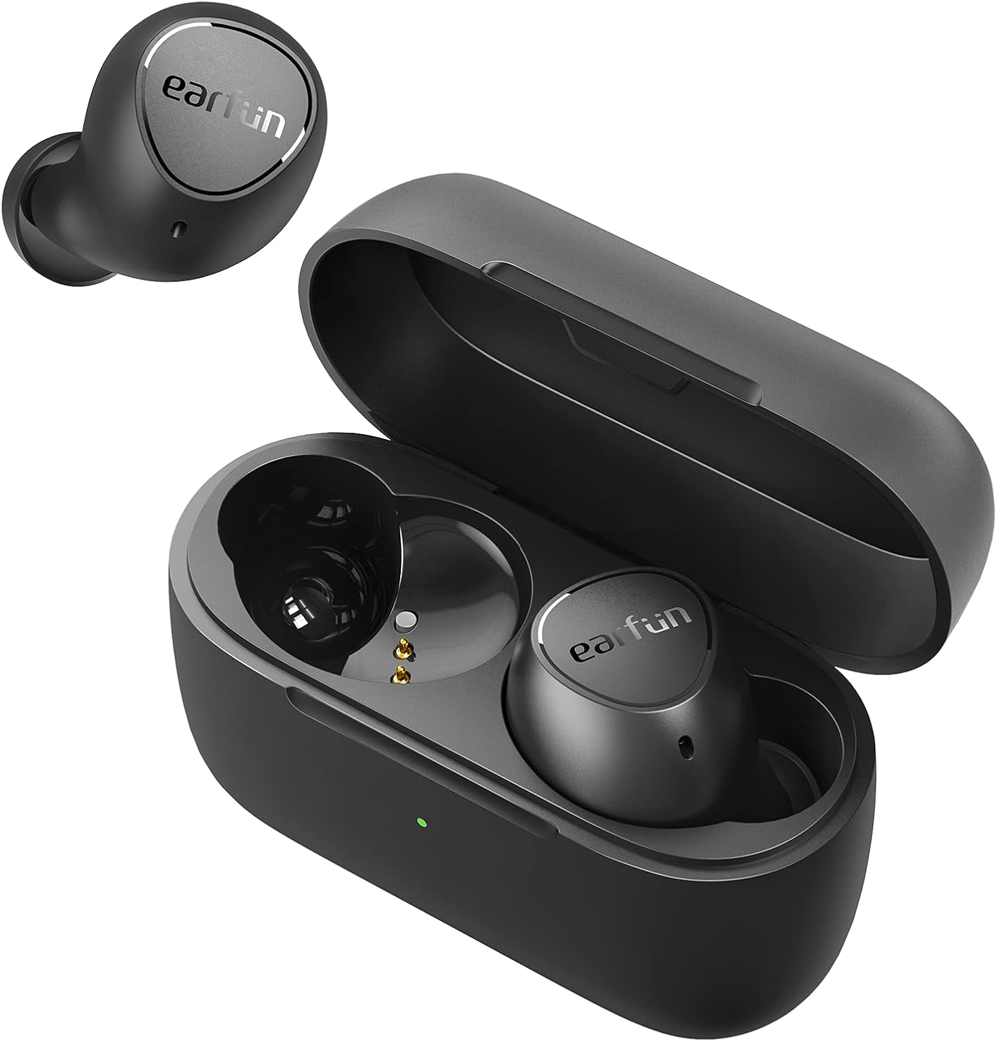 Wireless Earbuds, EarFun Free 2 Qualcomm QCC3040 Bluetooth 5.2 Earphones with Microphones, CVC 8.0 Call Noise Reduction, AptX Deep Bass, Low Latency, 30H Playtime Wireless Charging, IPX7 Waterproof Pack of 2