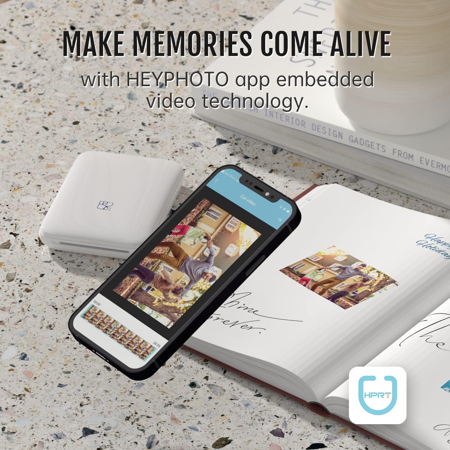 Mini Instant Portable Photo Printer,2x3 Smartphone Bluetooth Photo Prints, Small Compact Pocket Inkless&Wireless Thermal Picture Printer - iOS/Android Supported (2022 Latest Version) (PRO)