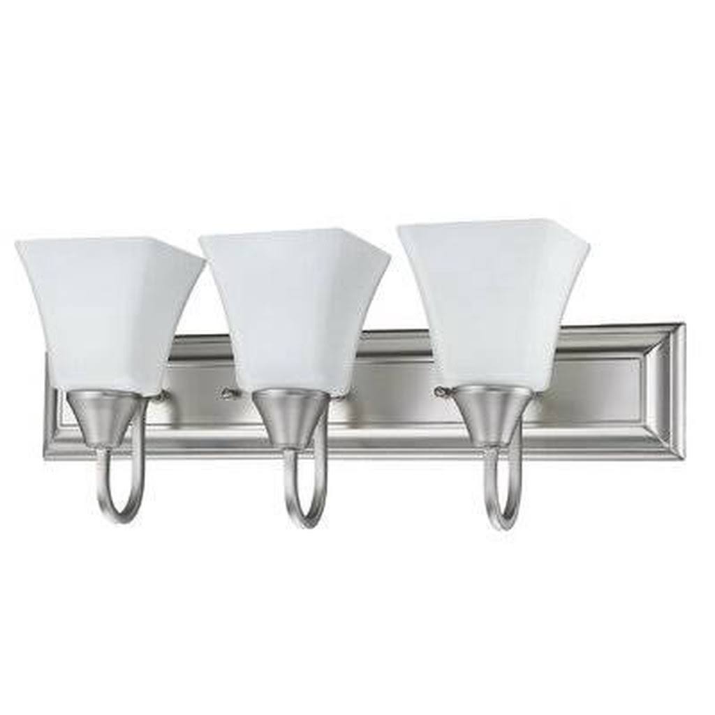 Baires 3-Light Satin Nickel Vanity Light Winston Porter - Black