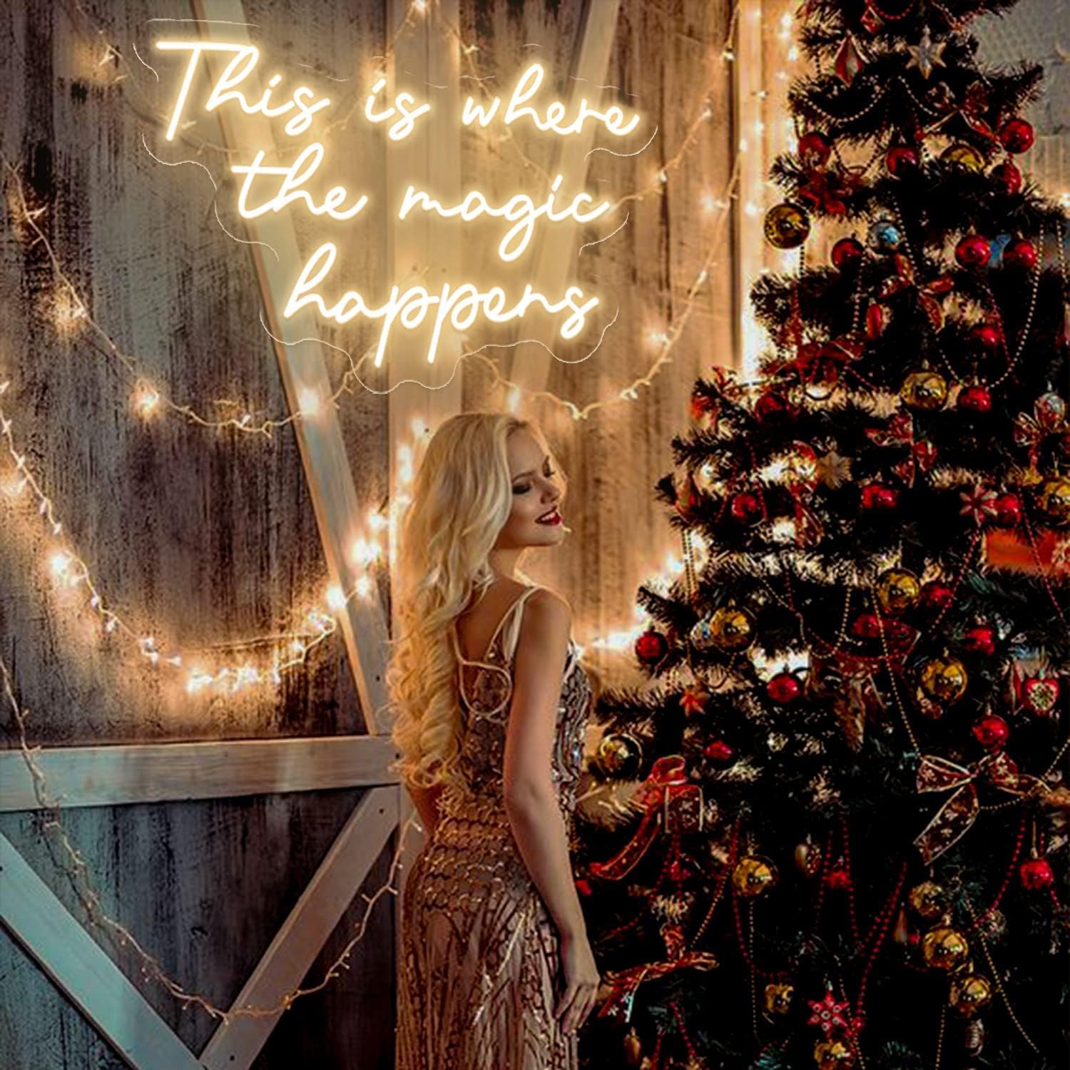 This Must Be The Place Neon Signs for Bedroom Wall Decor LED Light Up Signs Large Pink Neon Light Sign Words Lights Beer Bar Club Windows Hotel Pub Cafe Wedding Birthday Party Decoration Gifts 24x8